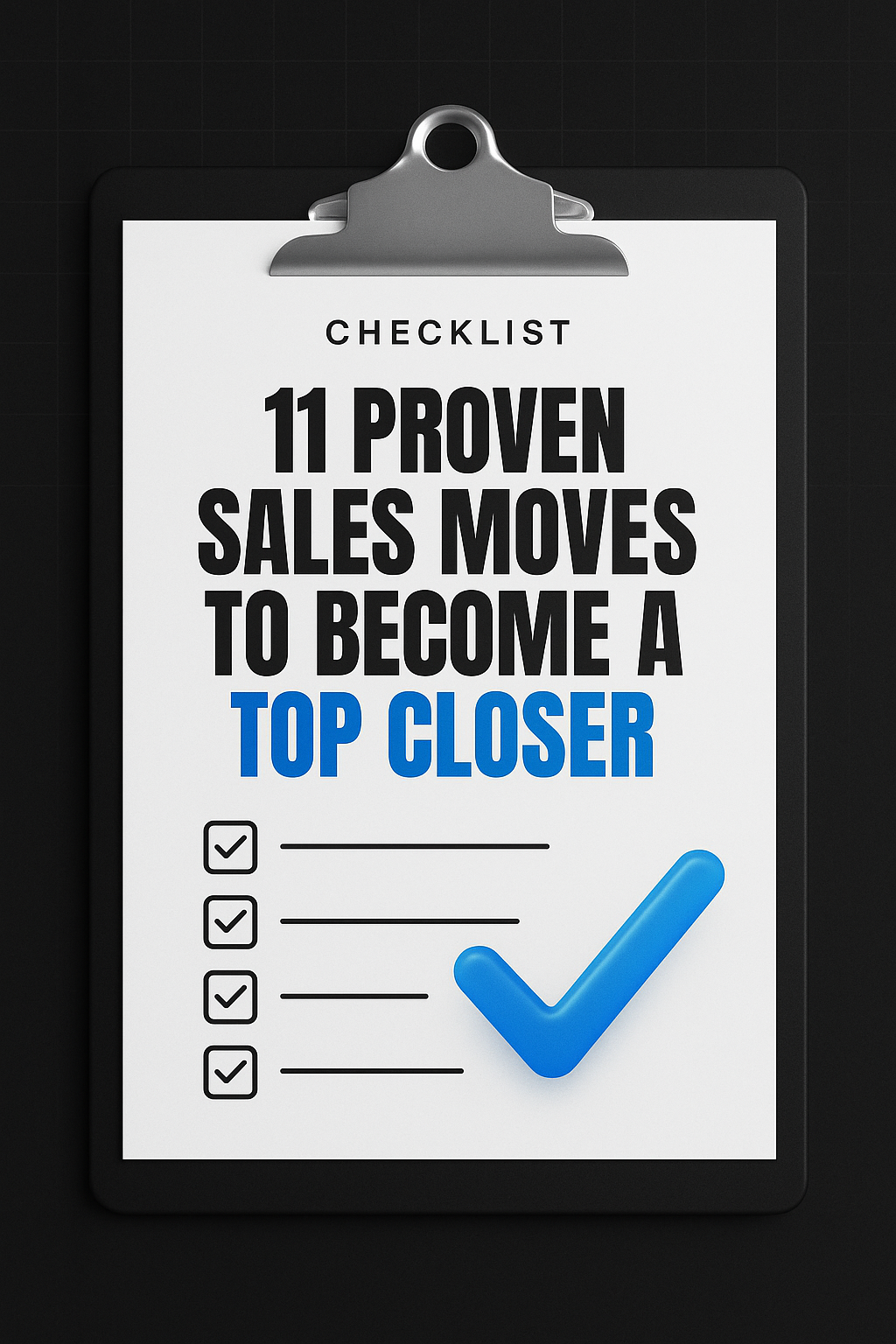 11 Proven Sales Moves to Become a Top Closer